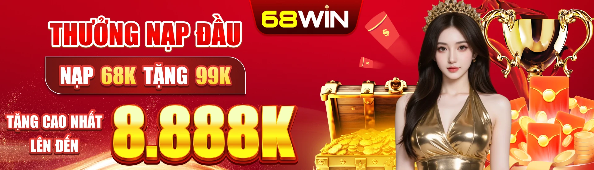 68WIN thưởng nạp đầu nạp 68k tặng 99K